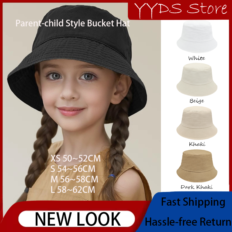Parent Child Matching Fisherman Hat Cotton Kids Sun Cap Breathable Unisex Beach Hat