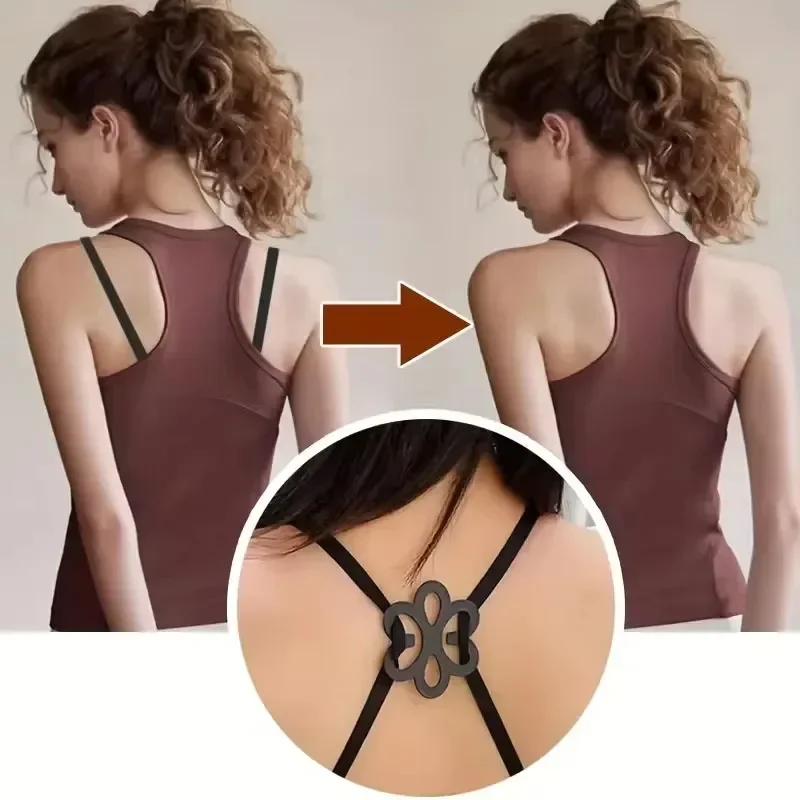 Flower Shaped Bra Strap Clips 20pcs Non-slip Buckles Conceal Bra Straps for Braless Look