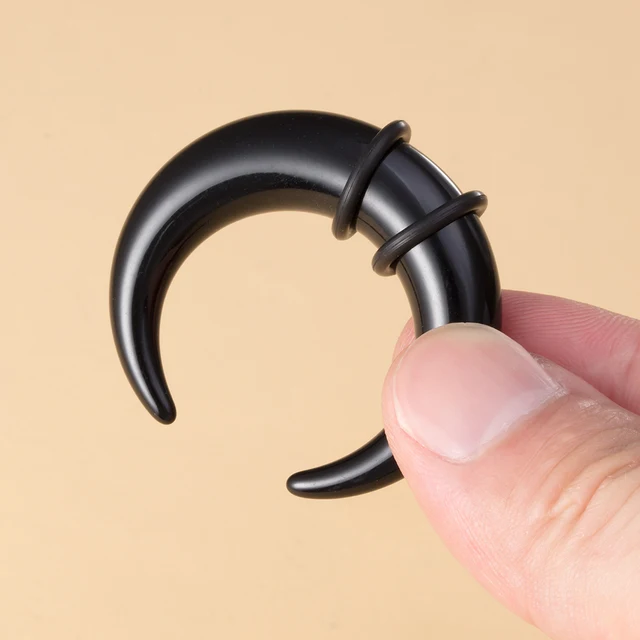 Set 18/24 Pezzi Tapers Acrilico Per Stretching Piercing - Coni Buffalo E Pincher Per Setto E Orecchie Con O-Ring - Foto 4
