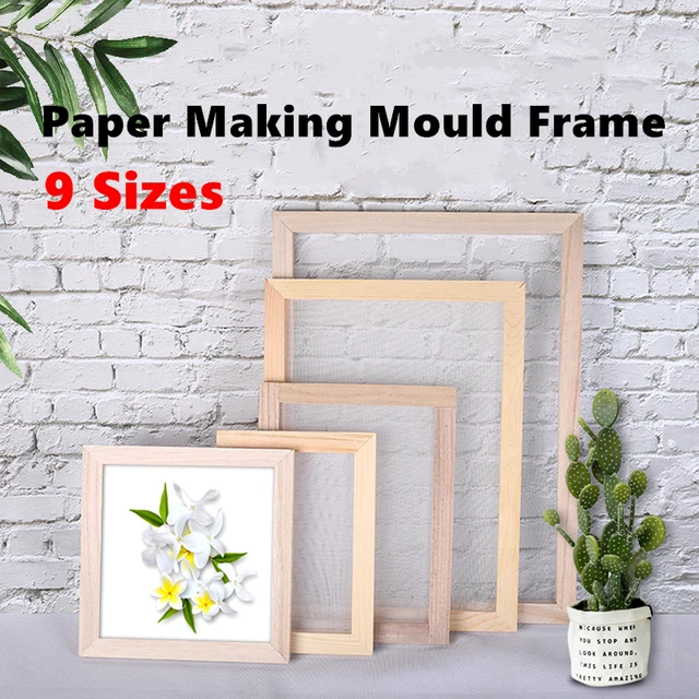 Wooden Paper Making Papermaking Mould Deckle Screen Printing Frame for DIY  Paper Craft Tool Dried Flower Handcraft