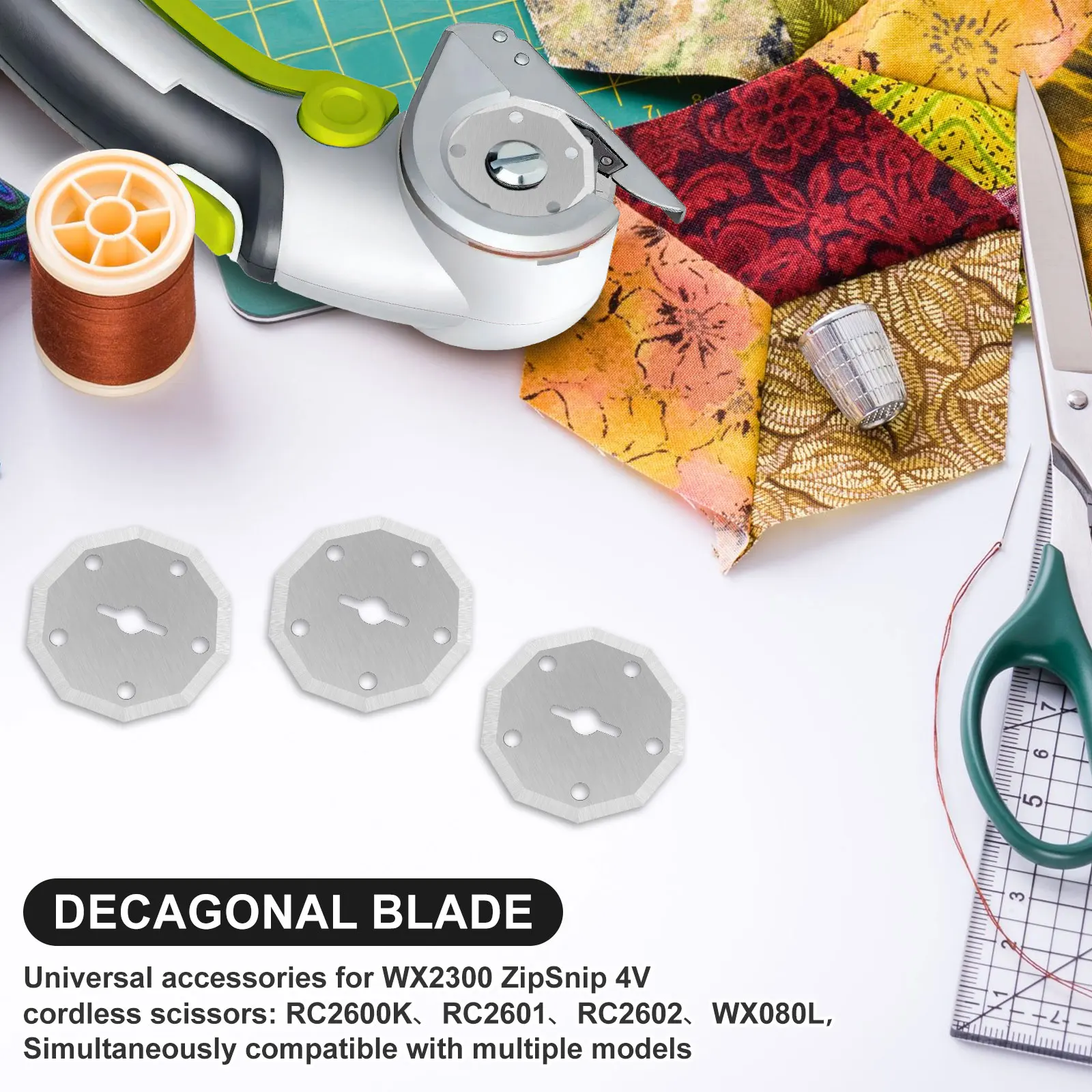 6-Pack Replacement Blades For Worx ZipSnip – Compatible With WX082L, WA2300, RC2600K, Bosch Xeo, Black+Decker - View #5