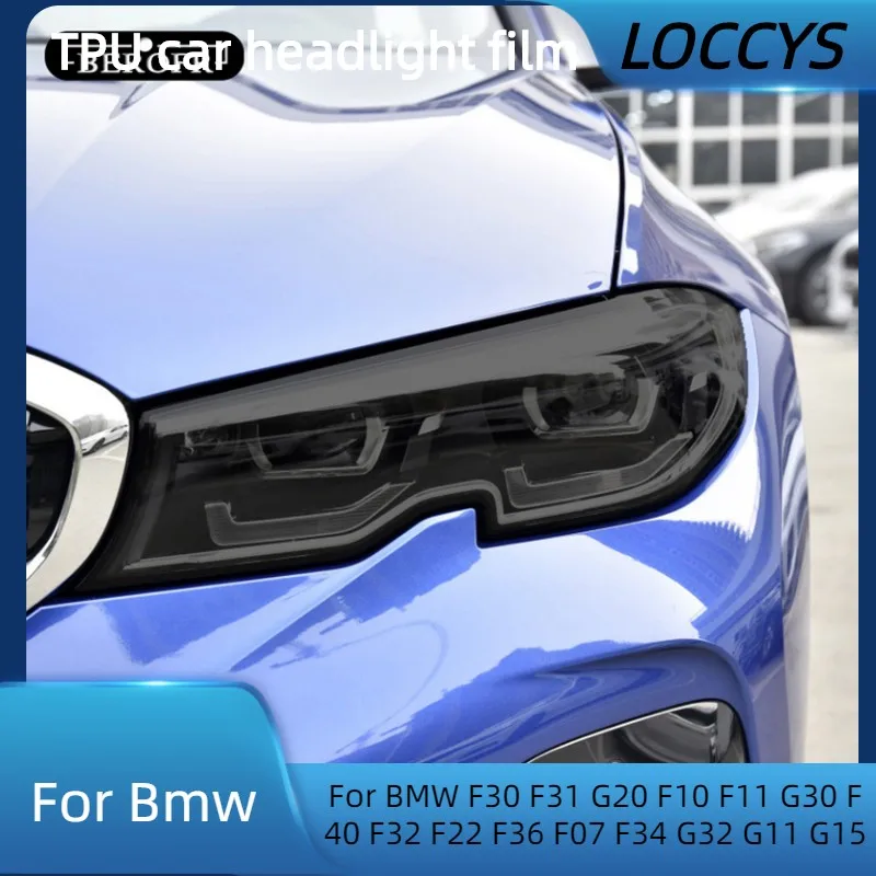 

For BMW F30 F31 G20 F10 F11 G30 F40 F32 F22 F36 F07 F34 G32 G11 G15 Car Headlight Tint Smoked Black Protective Film TPU Sticker