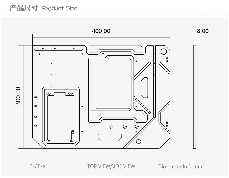 bykski quadro aberto chassis distro placa de refrigeração água computador caso chassi