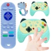 1Pcs Silicone Baby Teething Toys, Soothe Teething Pain, BPA Free Cute and Colorful Newborn Chew Toys, Teething Essentials 1