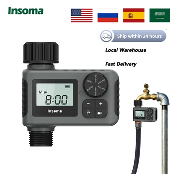 INSOMA Automatic Water Timer Intelligent Irrigation Watering System LCD Display IPX5 Sprinkler Timer Garden Programmer Equipment 1