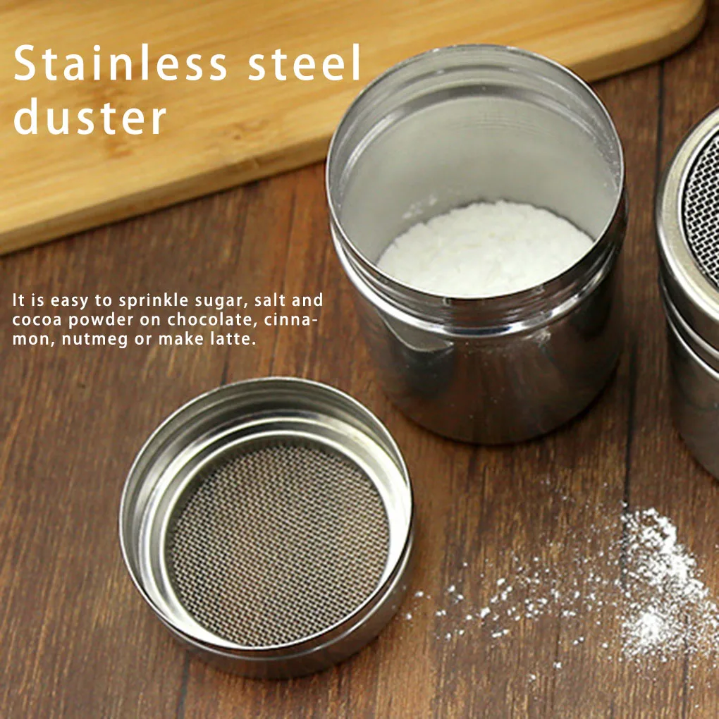 Dredgers Cooking Supplies Chocolate Powder Sprinkler Coffee Flour Dredgers Kitchenware Icing Salt Shaker 6.5x11.5cm