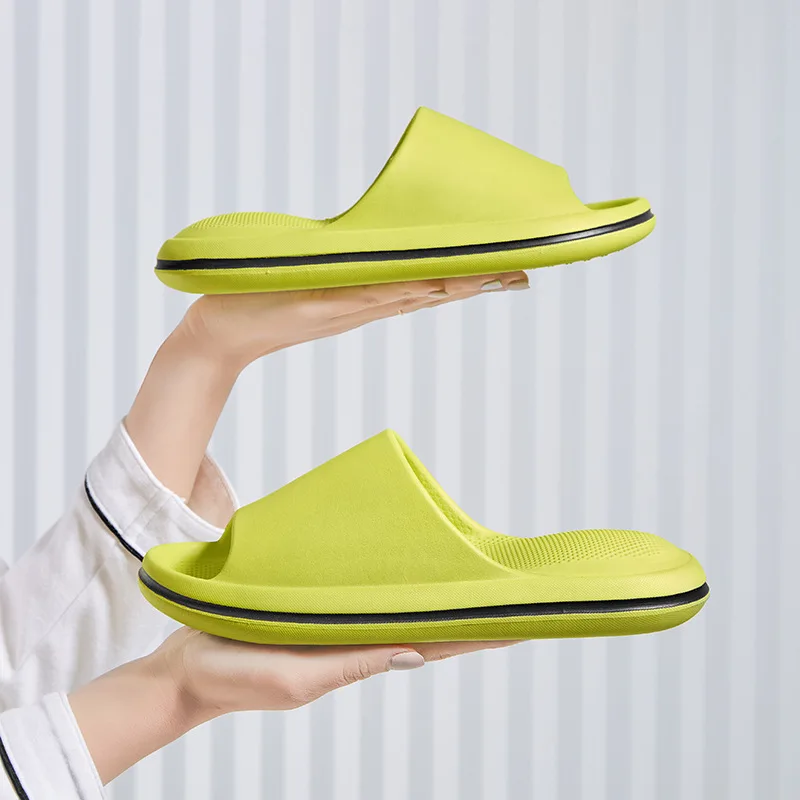 Women Summer EVA Slipper Solid Color couple Beach slippers 2024 Solid Color Flat Sandals Non-slip Bathroom Slippers Pantuflas 4