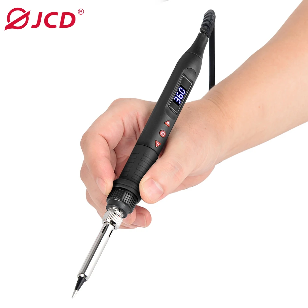JCD 908U Digital Soldering Iron Set Kit 80W with Switch Adjustable Temperature LCD 220V/110V Welding Repair Tools Ceramic Heater soldering iron kit soldering iron set soldering iron