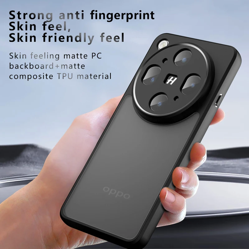 Shockproof Frosted Matte Case with Anti-Fingerprint Transparent Cover