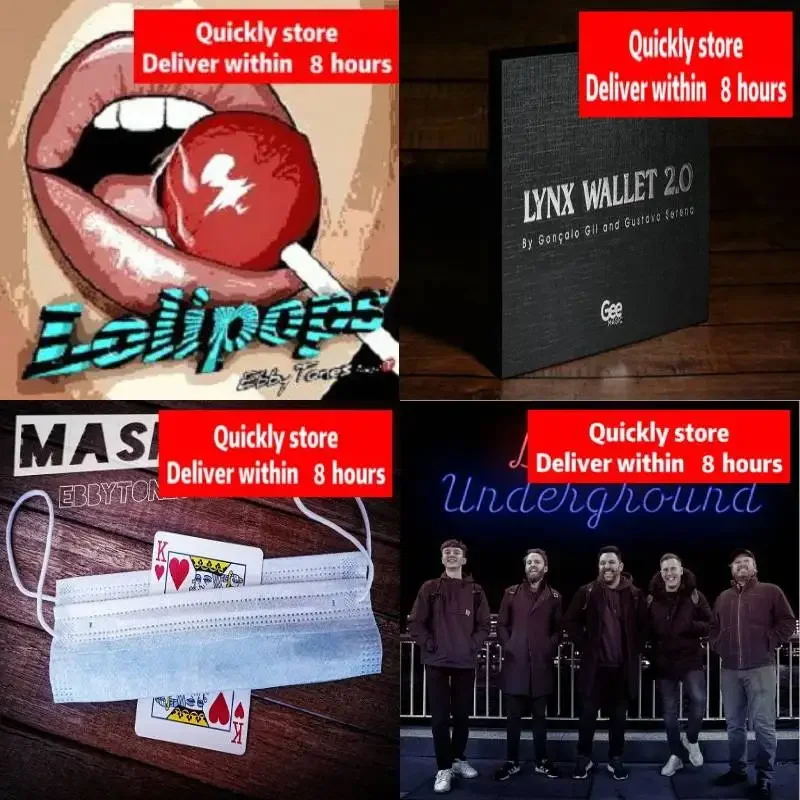 

Lolipops by Ebby Tones,Mask Man by Ebby Tones,London Under ground,Lynx Wallet 2.0 by Gustavo Sereno magic tricks