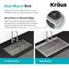 33-inch Drop In/Undermount 16 Gauge Double Bowl 2-Hole Stainless Steel Kitchen Sink Sinks Multifunction Fixture Home Improvement 5
