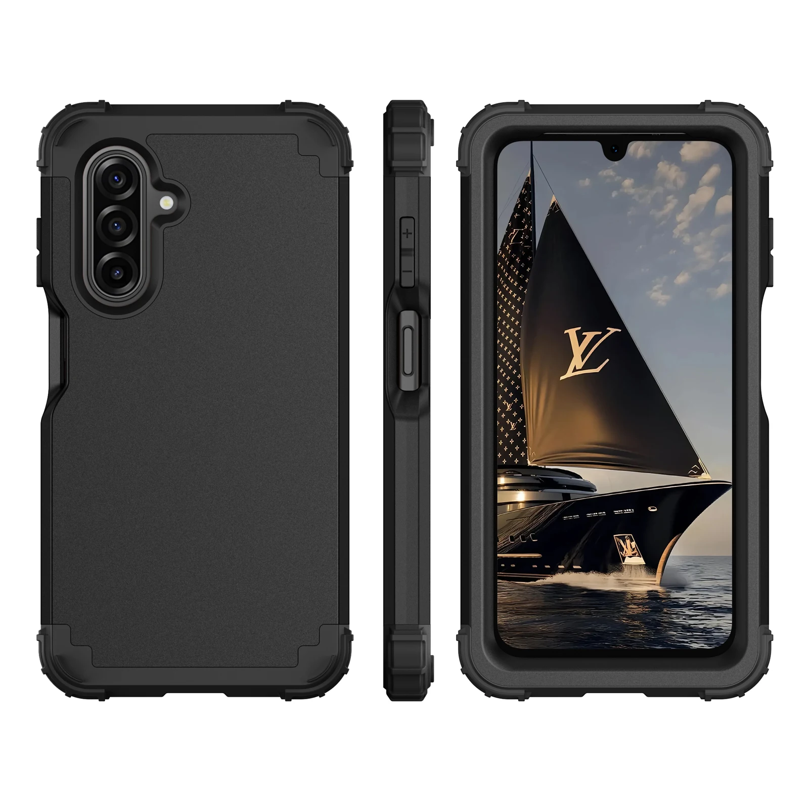 Heavy Duty 3-in-1 Armor Phone Case - Silicone Plastic Cover
