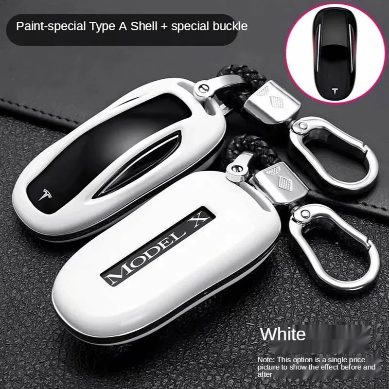 Custodia per chiave Auto in fibra di carbonio Shell per Tesla Model X Y Holder telecomando Fob portachiavi ABS accessori Auto protettivi - S30577455a12b453c972522018de1a0aa1
