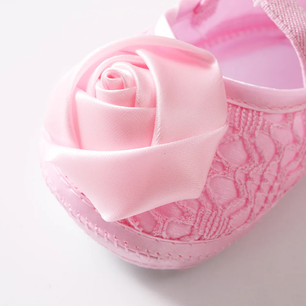 Newborn Baby Shoes Baptism White Bowknot Baby Girl Lace Shoes Headband Set Toddler Prewalker Cute Soft for 0-18M Kids
