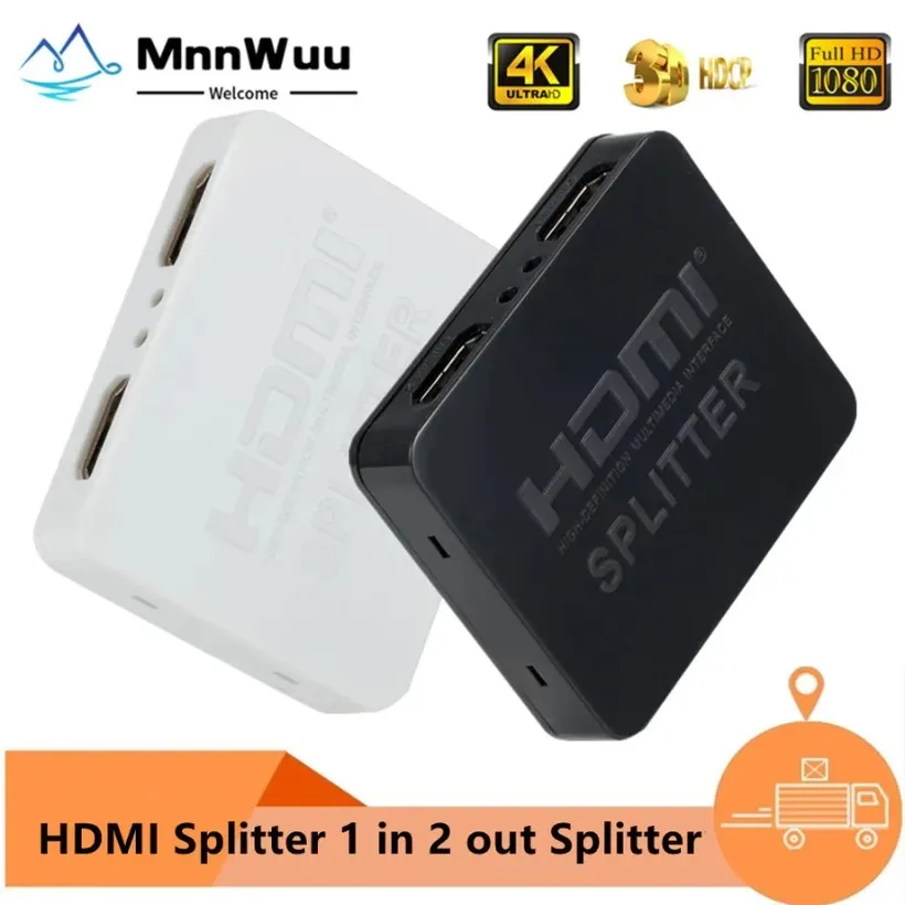 4K Hdmi-Compatibile Splitter 1080P Video Hdmi Switch Switcher 1 X2 Split 1 In 2 Out Amplificatore Doppio Display Per Hdtv Dvd Per Ps3