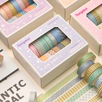 Simple Washi Tape Set 20 Rolls, Aesthetic Pastel Floral Decorative Tape for Scrapbook Journaling DIY Craft Supplies 5