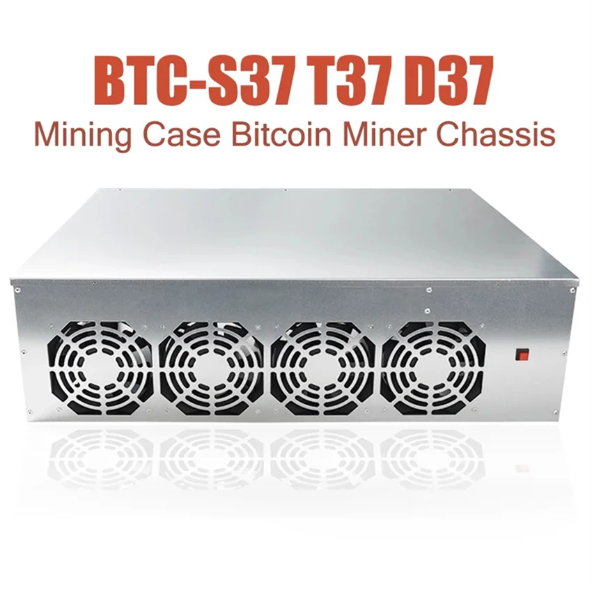 Btc S37 D37 T37 Mining Chassis Combo 8 Gpu Bitcoin Crypto Ethereum Btc Mining Rig 4 Fans Motherboard For T37 D37 S37 Mining Case