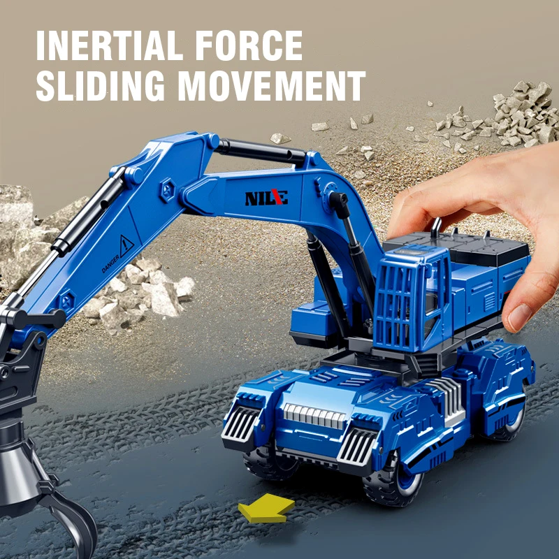 1/50 Inertial Engineering Truck Vehicle Mini Car Deformation Children's Toy Model Excavator Toys for Boys Kids Christmas Gifts