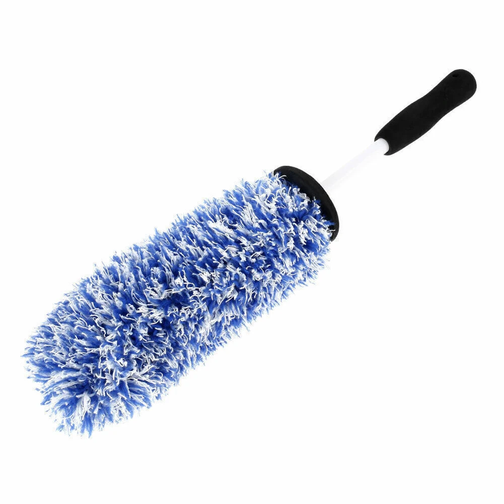 

Auto Parts Wheel Cleaning Brush 1 Pieces Blue And White Car Wheel Cleaning Brush Tool Dustproof Microfiber Brand New