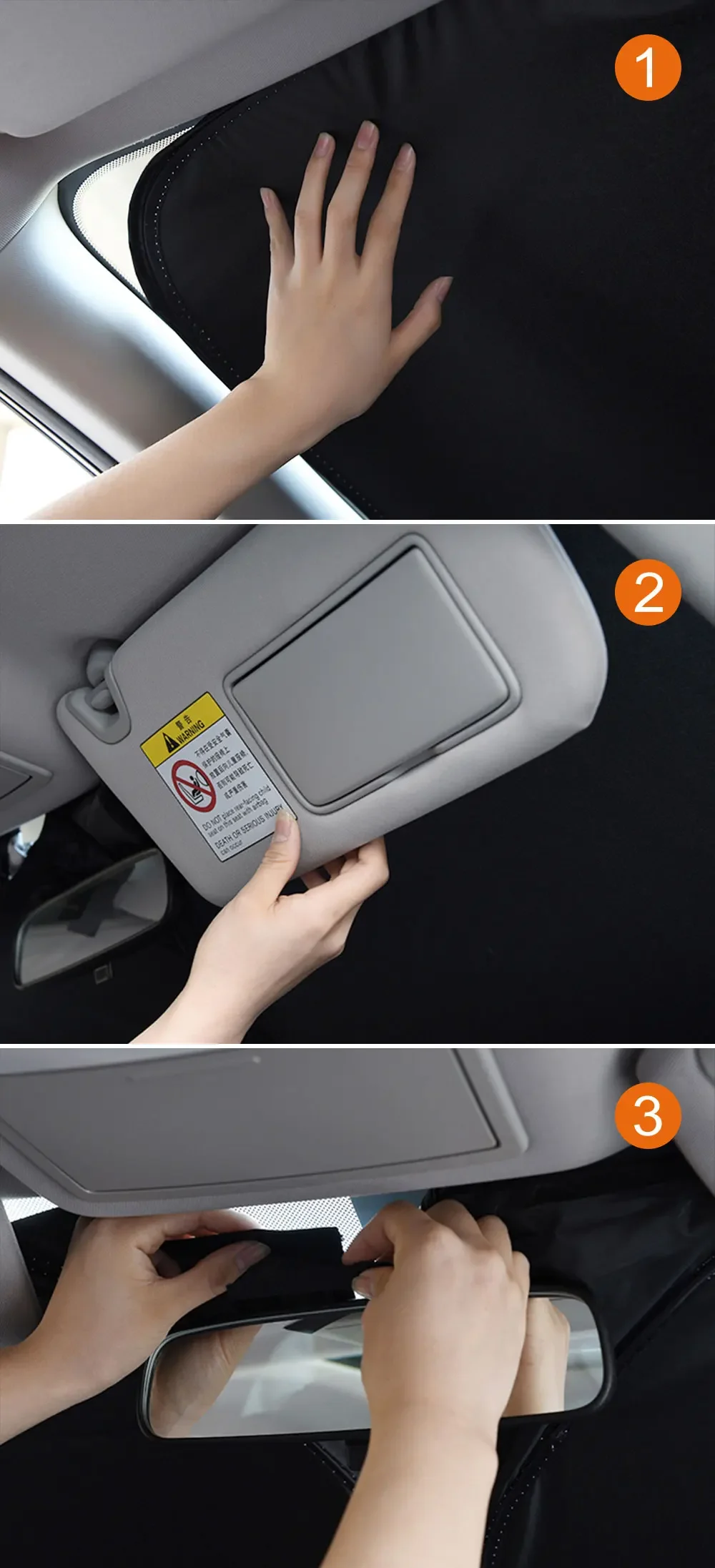 Auto Windschutz scheibe Sonnenschutz Abdeckung UV-Ray UV-Blockierung Innen schutz Zubehör für Mazda CX5 CX 5 KF AWD Skyactiv Geländewagen CX-5 – Detail 8