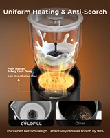 Mousseur à lait et cuiseur vapeur, mousseur électrique 8 en 1 pour café, cuiseur à lait amovible de grande capacité de 400 ml, lavable au lave-vaisselle 4