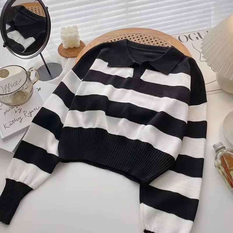 Women Ladies O-Neck Long Sleeve Knit Top Sweaters Shirts Loose Blouse - Image 6