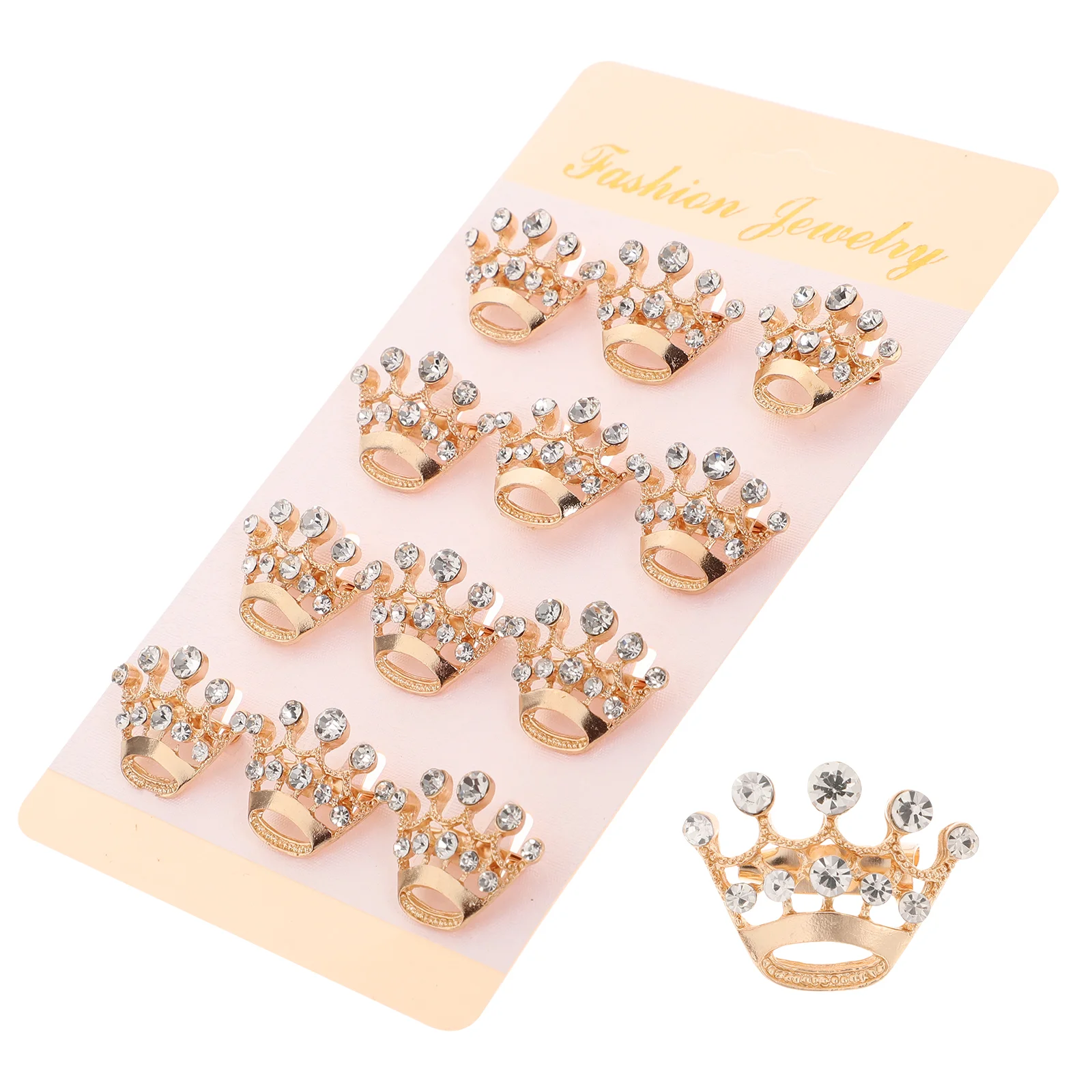 

Alloy Crystal Crown Brooches Diamante Wedding Party Pageant Tiara Crown Corsage Brooch Pin 2.8x2cm