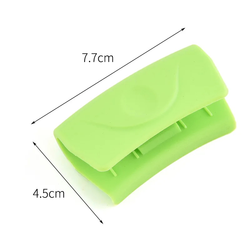 Silicone Pan Handle Cover Insulated Pot Ear Clips Grip Sleeve Glove Kitchen Tools 1 Pair