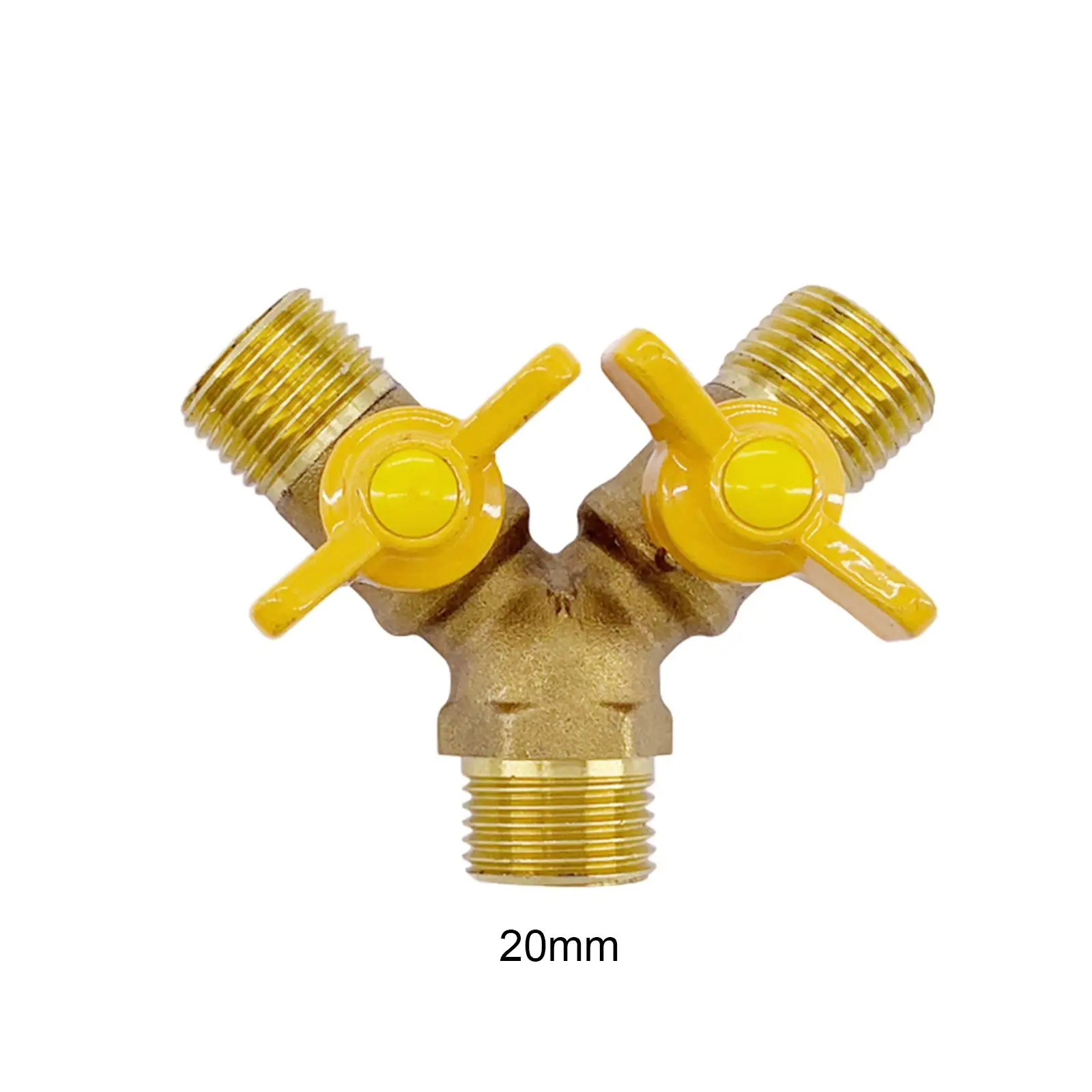 2 Way Gas Hose Tube Connector Spillter Control Adapter Gas Pipe Connector Piece Pipe Fittings 20mm gas pipe connector