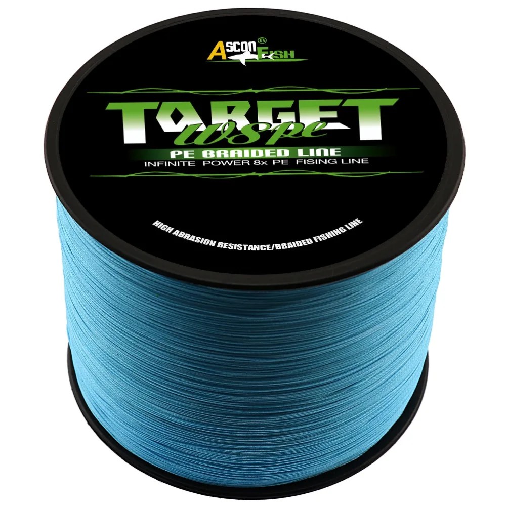 Fishing Line Ascon Fish Ultra Strong 8 Strand Braided Fishing Line 1000 m 1094 yd 8 Braids Multifilament Line 50 LB 80 LB 100 300