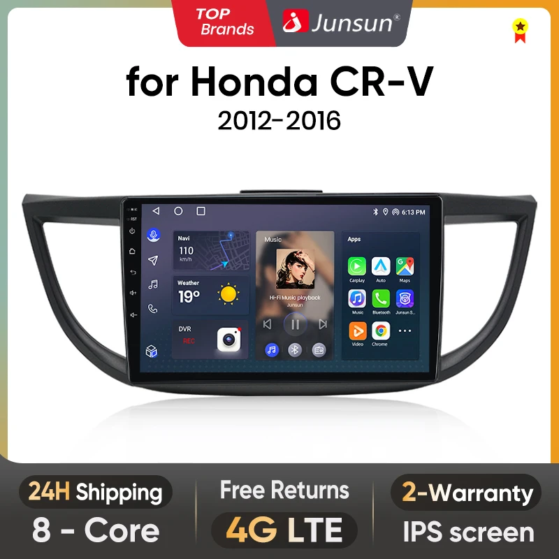 

Junsun V1 AI Voice Беспроводная Автомагнитола Android для Honda CRV CR-V 2012-2016 4G Автомобильная Мультимедийная система GPS 2din Автомагнитола