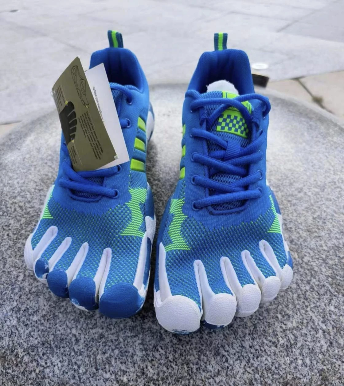 남성용 통기성 메쉬 충돌 방지 트레킹 클라이밍 신발, 미끄럼 방지 트레드밀 하이킹 워킹 스니커즈, 5 손가락