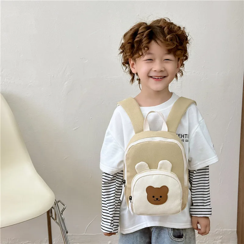 Children's Kindergarten Backpack Cute Cartoon Toddlers Girls' School Backpack Fashion Lightweight Kids Boys Canvas Shoulder Bag