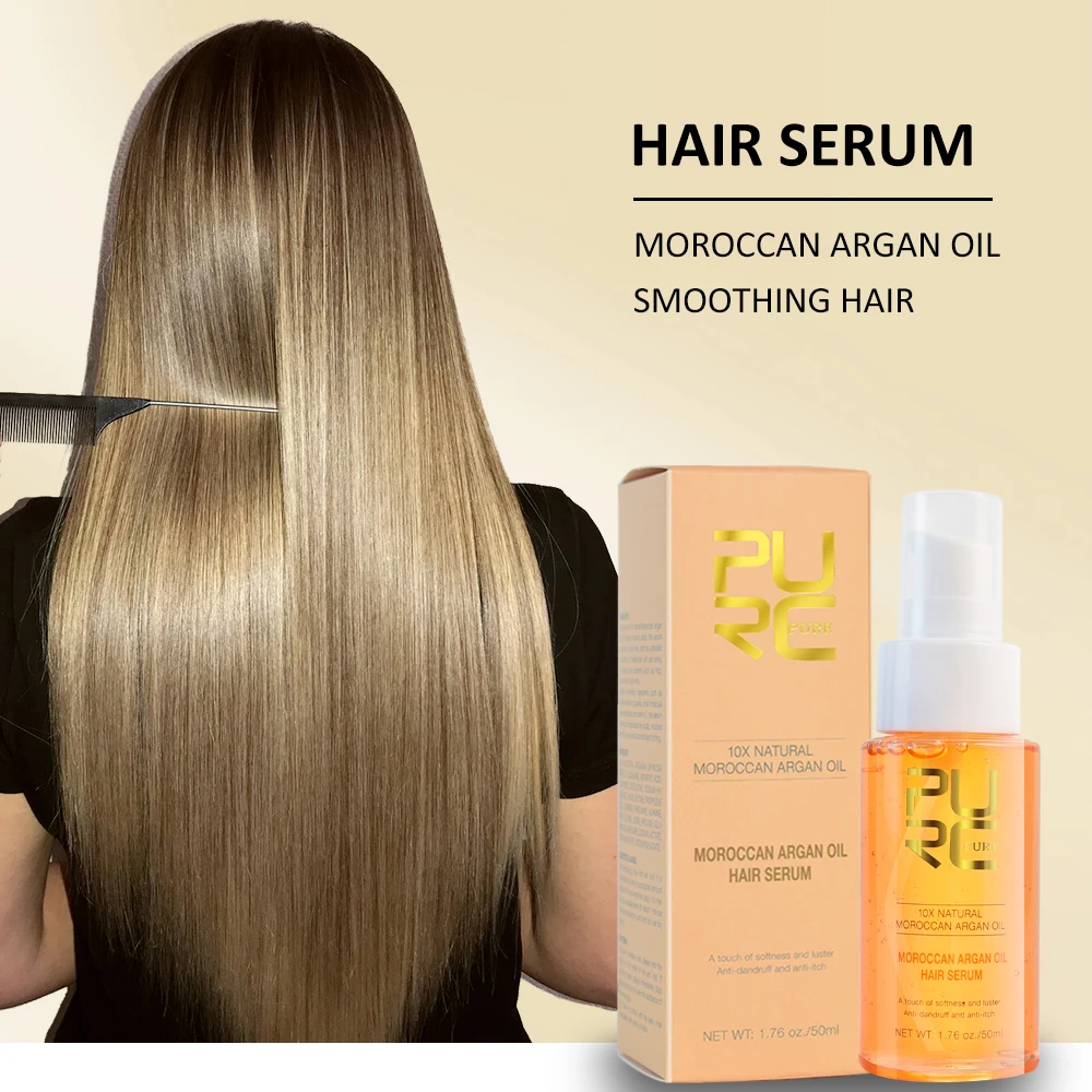 

PURC Morocco Argan Oil Hair Serum Anti Dandruff Repair Dry Frizz Damaged Smooth Moisturizing Scalp Treatment Hair Care Product