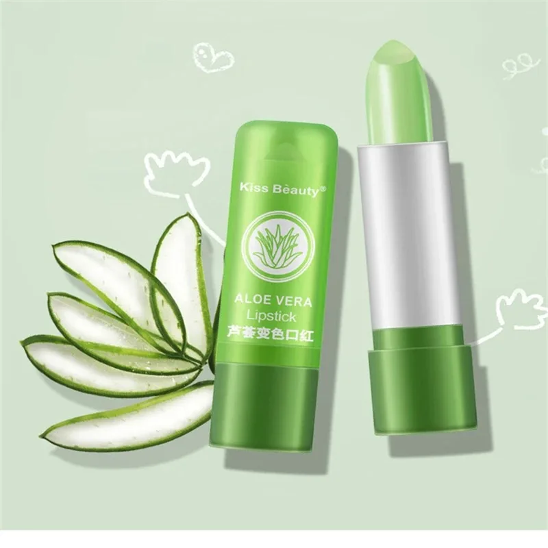 1PC Moisturizing Aloe Color Changing Lipstick Long Term Moisturizing and Moisturizing Lipstick Lip Color Lip Care 2