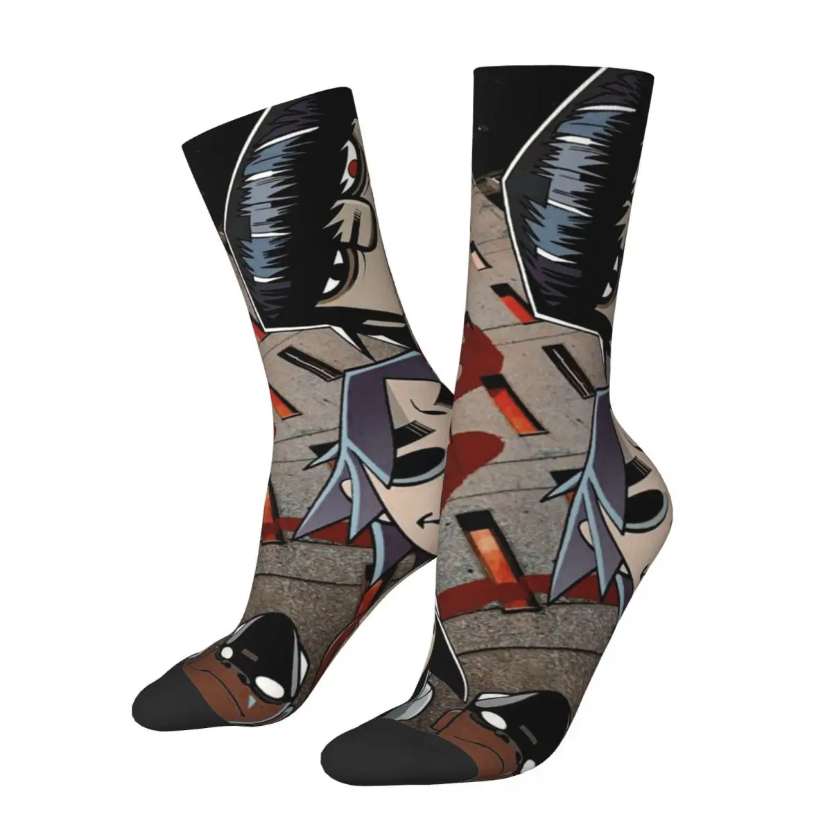 

Crazy Design Music Band Gorillaz Soccer Socks Polyester Middle Tube Socks for Women Men