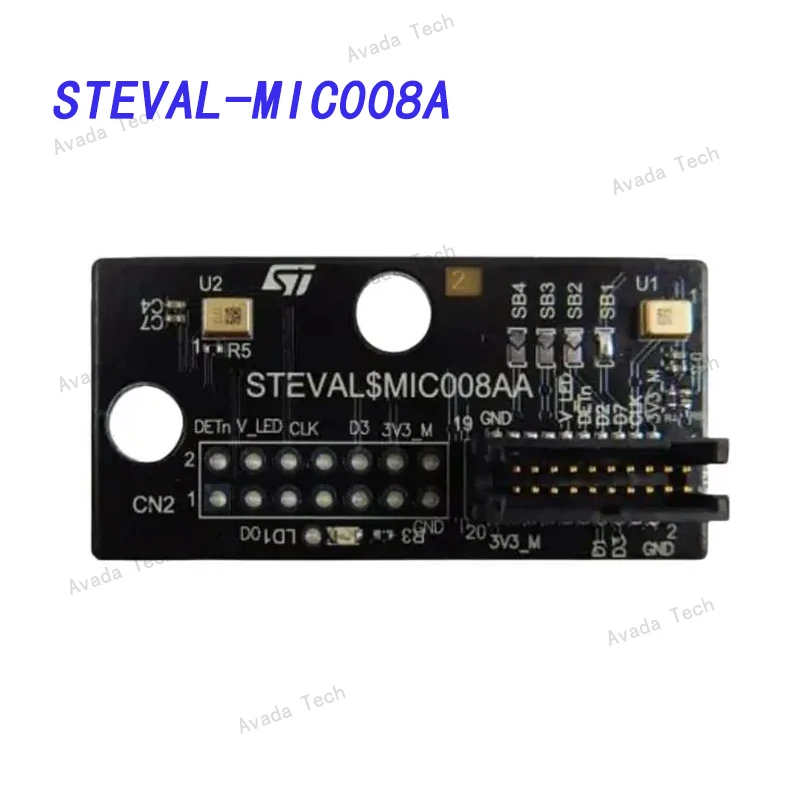 

STEVAL-MIC008A Dual MP23DB01HP MEMS mic Дочерняя плата, совместимая с STM32H7 discovery kit