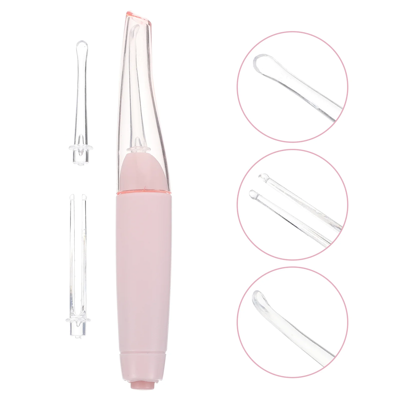 Ear Spoon Luminous Wax Clip Scoop for Baby Cleansing Pink Earwax Cleaner with Light 2