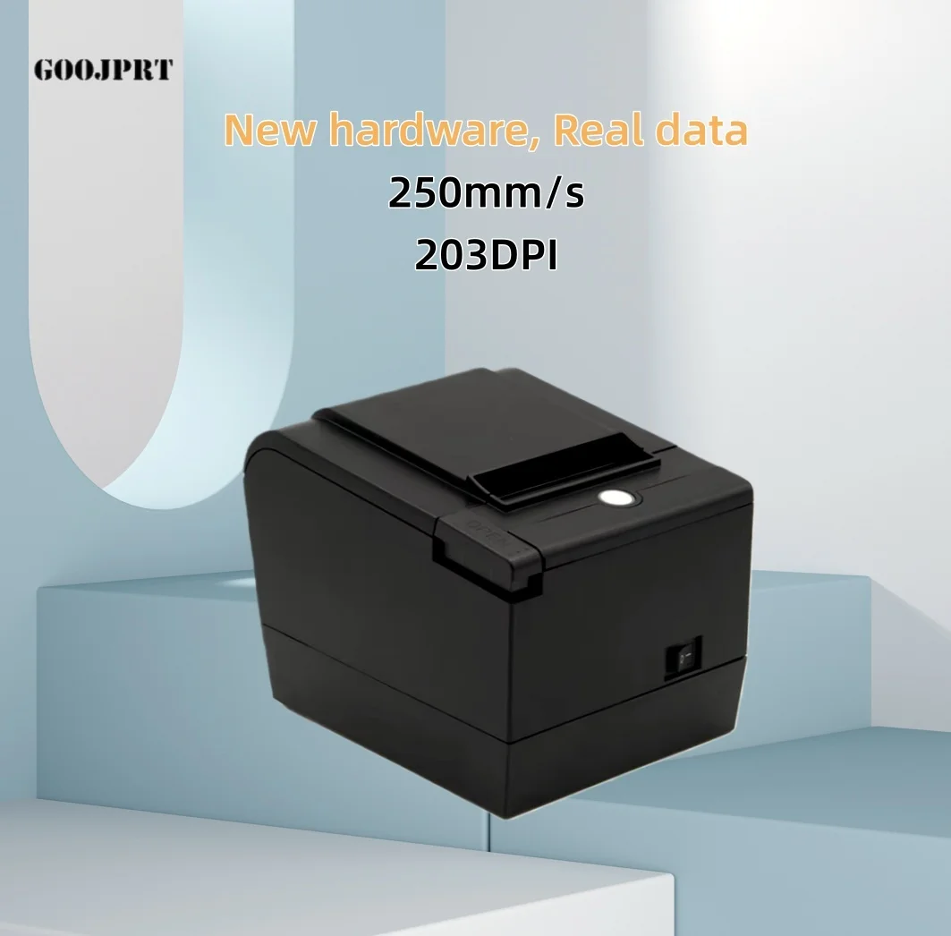 JP-80C 80mm USB+LAN/WIFI 감열식 영수증 프린터 전면 용지 디자인 레스토랑 주방 자동 커터 지원 현금 서랍 203dpi
