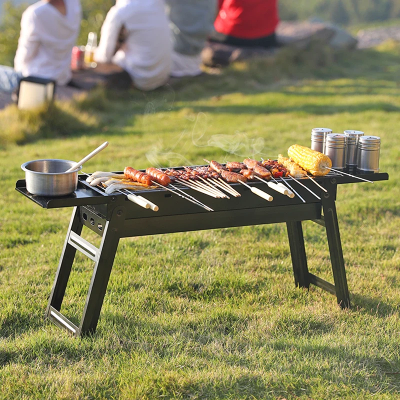 Portable-Charcoal-Grills-Large-Capacity-BBQ-Lamb-Skewer-Folded-Camping ...