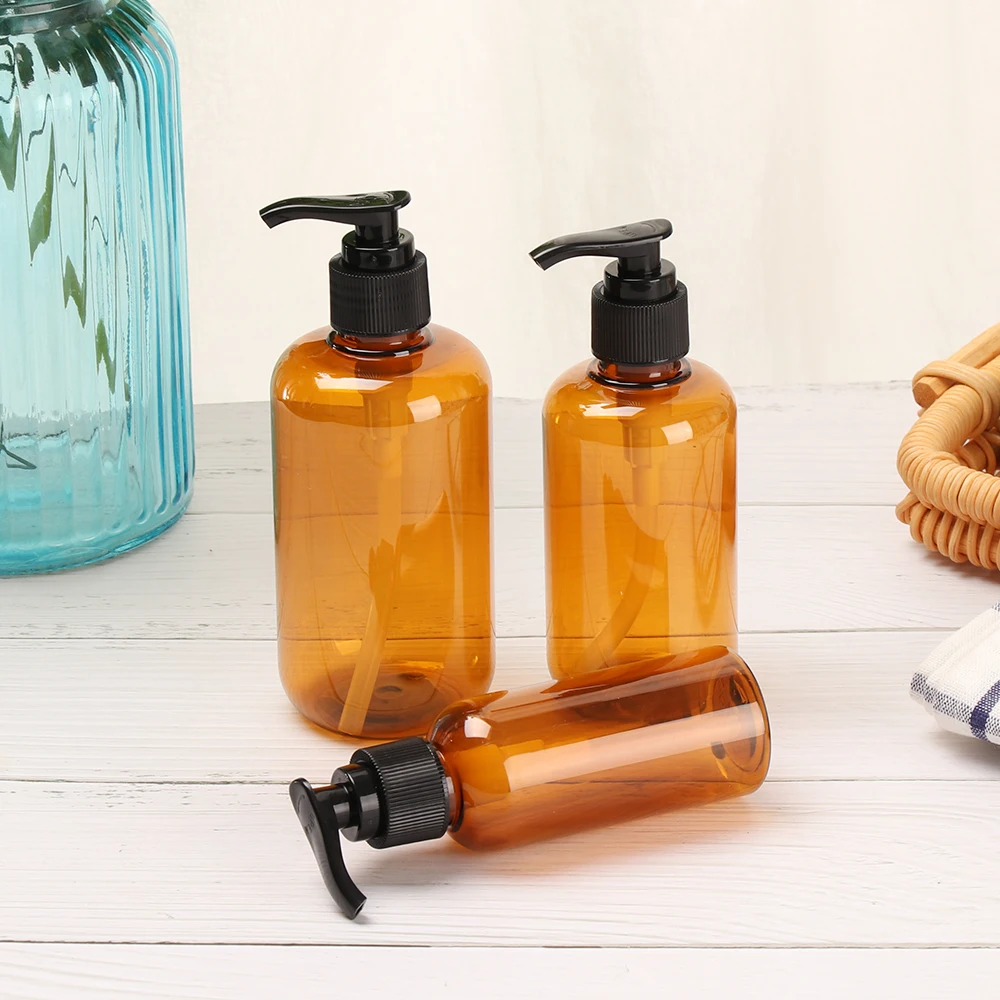 Bathroom Portable Soap Dispensers Lotion Shampoo Shower Gel Soap Empty Bath Pump Bottle 100ml 200ml 300ml Travel Containers