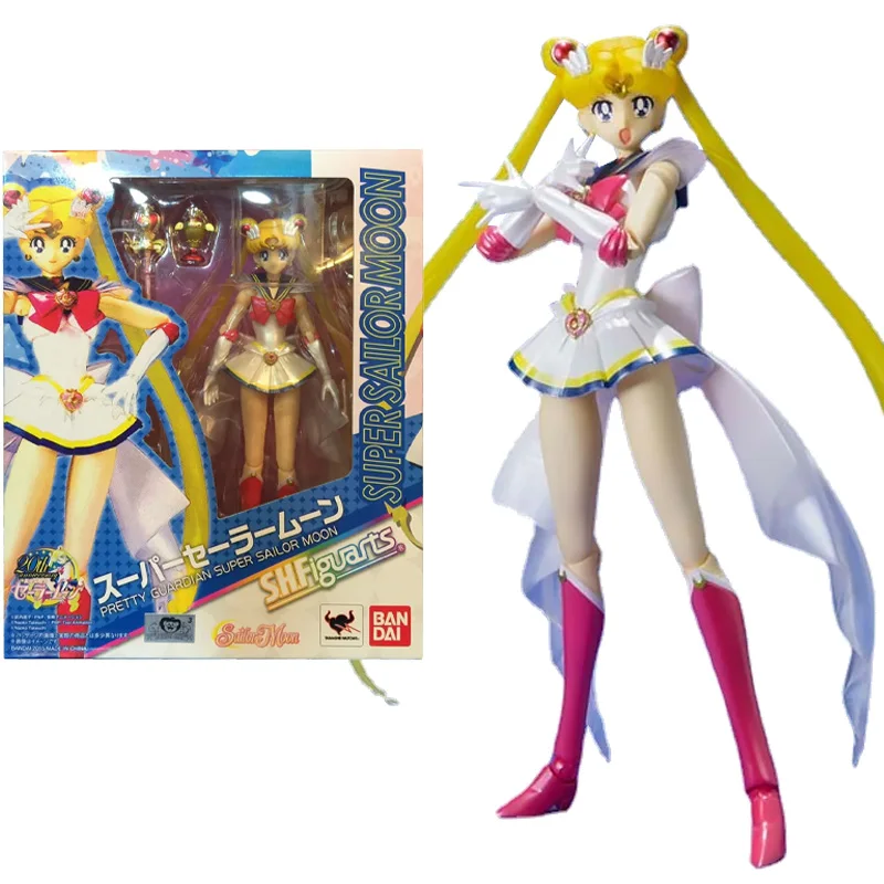 

In Stock Original BANDAI S.H.Figuarts SHF Super Sailor Moon Pretty Guardian Super Sailor Moon Collectible Action Toys Gifts