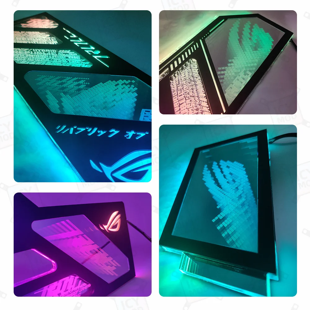 Painel de Caixa de Gravação a Laser Placa de Iluminação Argb Rog Strix Helios pc Mod Placa de Luz Decorativa Asus-gr701 - Imagem 2