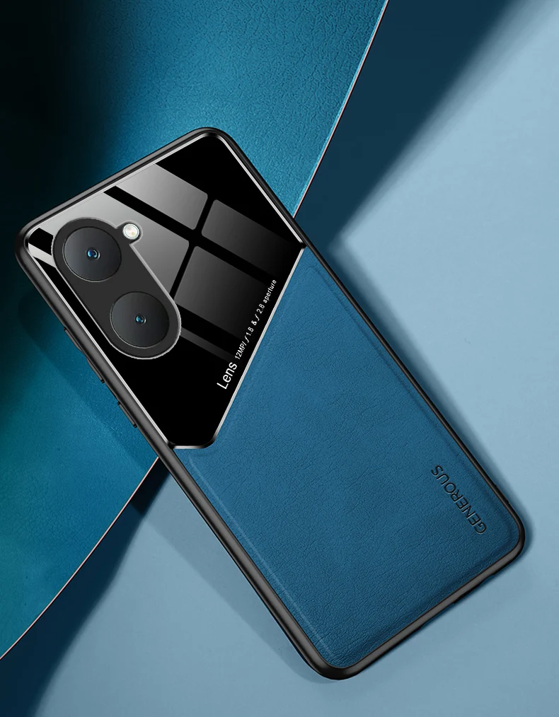 Leather Texture Phone Case With Magnetic Holder For Vivo Phones_voghion.com