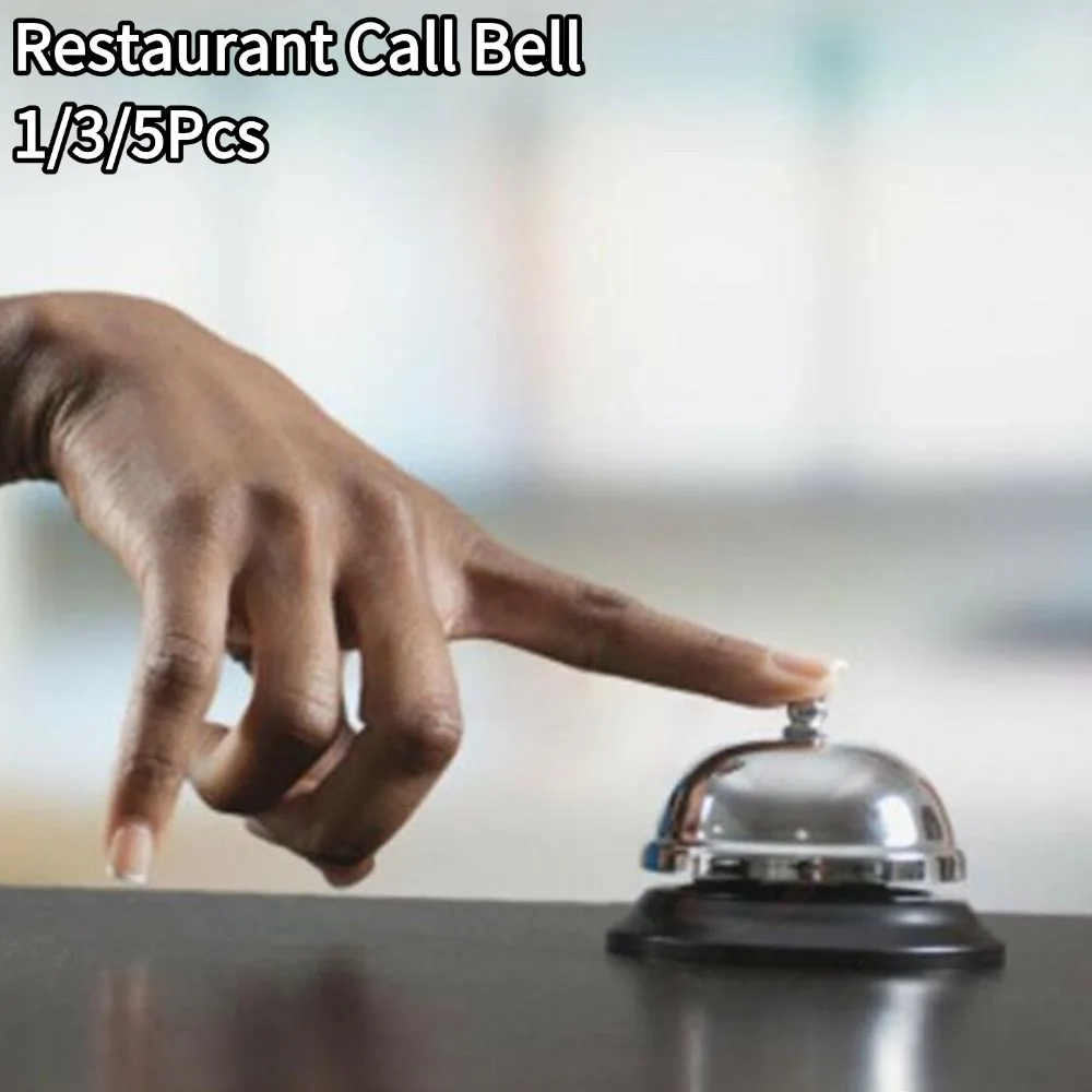 1/3/5Pcs Restaurant Call Bell Small Silver Reception Desk Bar Craft ...