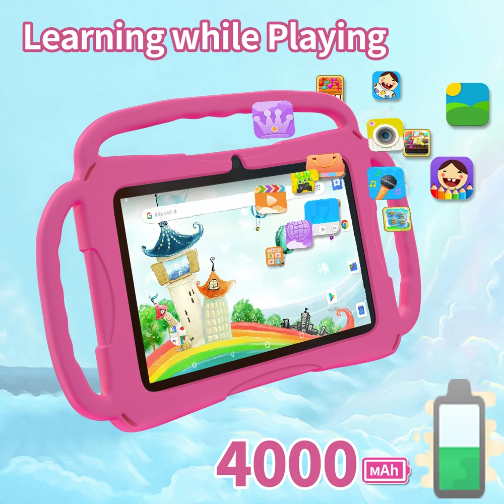 New 7.0-inch WIFI Tablet with Quad core 4GB RAM, 64GB ROM, Christmas Gift, Dual Cameras supporting Memory Card, Android 13 4