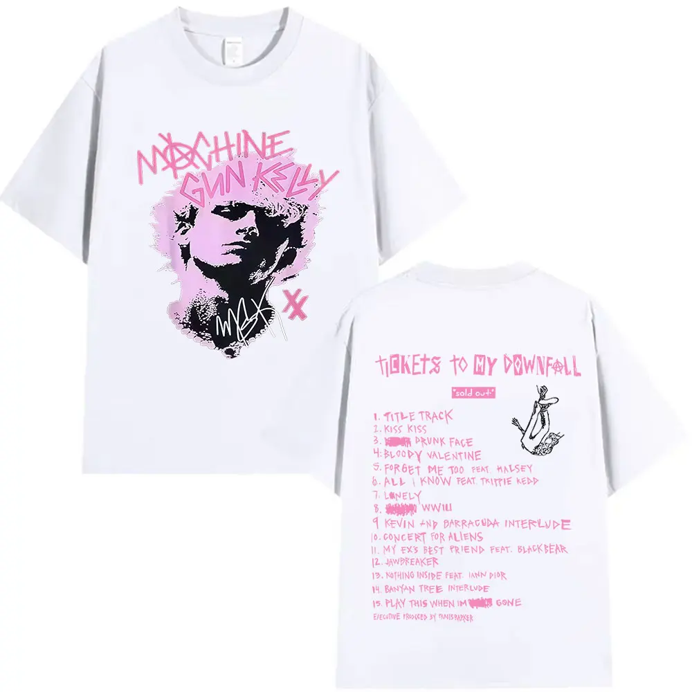 Rapper MGK Machine Gun Kelly Tour 2025 Graphic T Shirts Men's