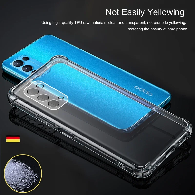 Enhanced Shock-Absorbent Transparent Silicone Phone Case