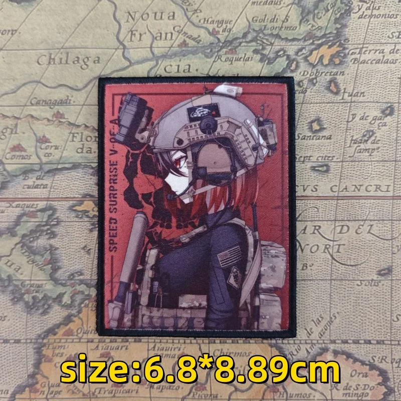 Zweidimensionale Super Elektromagnetische Pistole Taktische Moral Abzeichen Patches Gun Girl Misaka Mikoto Rucksack Haken & Schleife Abzeichen Aufkleber – Detail 3
