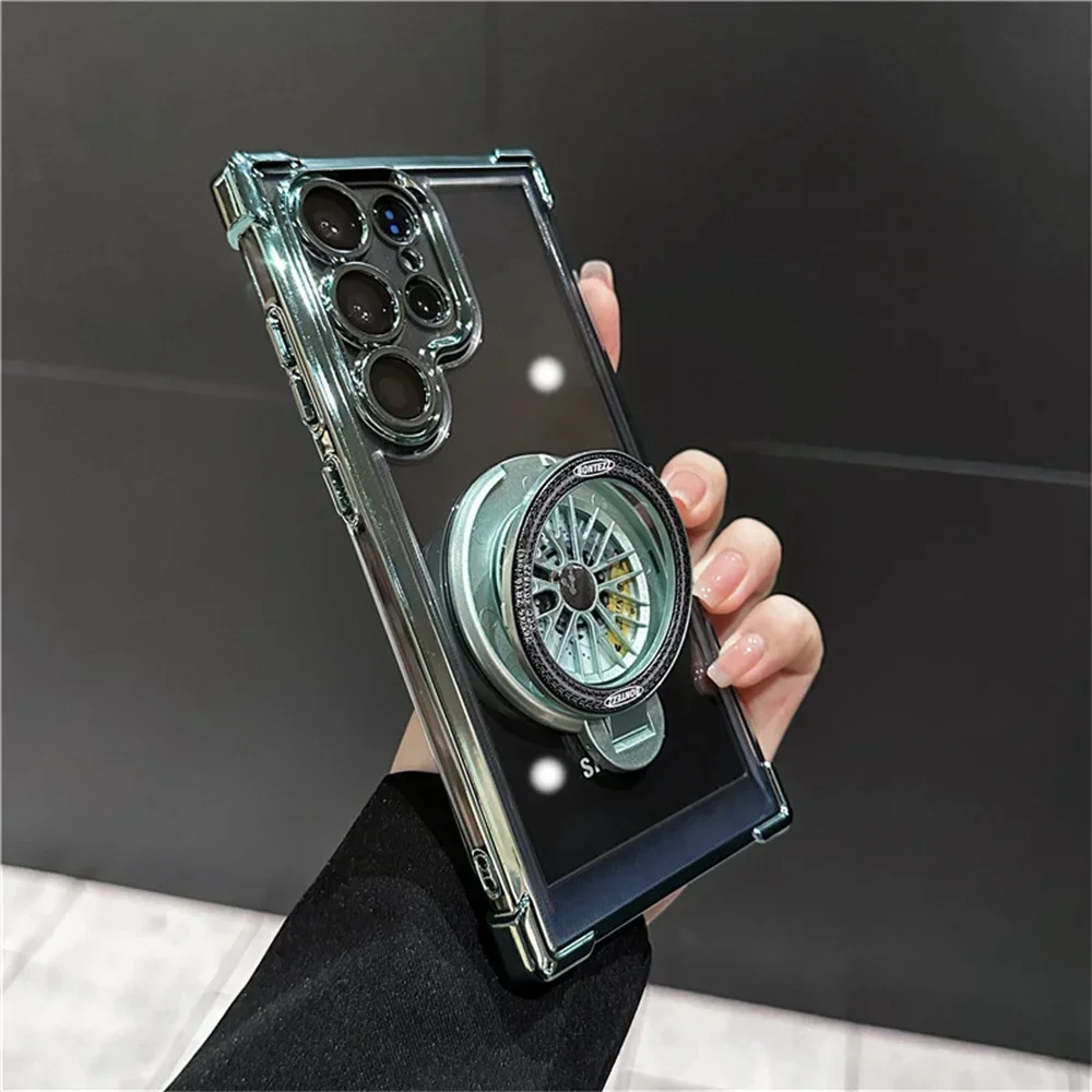 Shockproof Airbags Armor Magnetic Transparent Phone Case